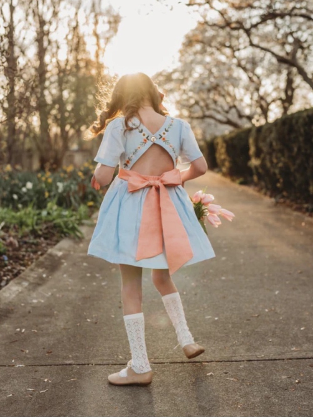 Peach Poppy Grace Dress - 3T